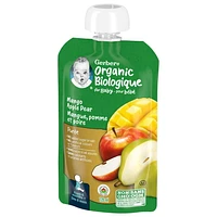 GERBER Organic Purée, Mango Apple Pear, Baby Food, 128 ml, 128 ML