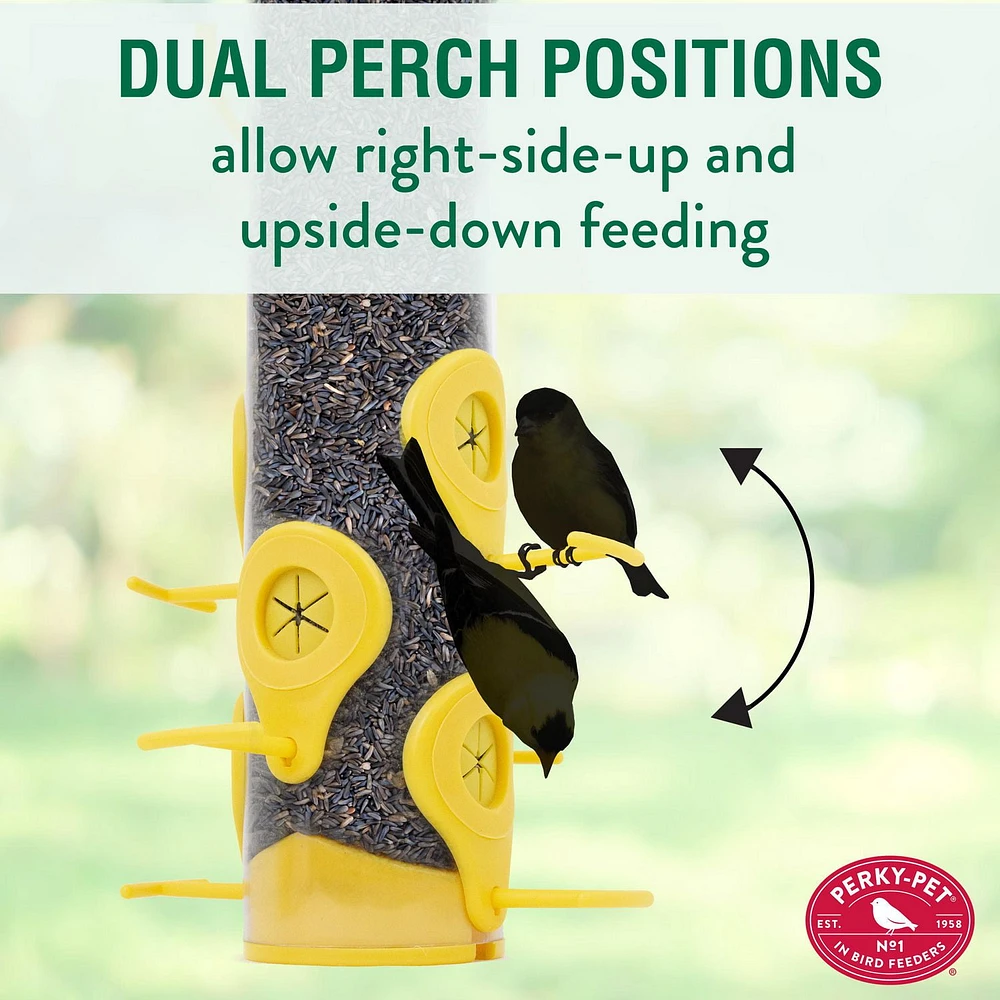 Perky-Pet Finch Feeder, Holds up to 1.5 lb of Nyjer / thistle seed