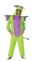 Green Dragon Onesie Adult Costume