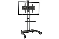 Rocelco VSTC 32"-70" Mobile Flat Screen, Monitor, A/V and TV Cart with A/V Component and Webcam Shelves