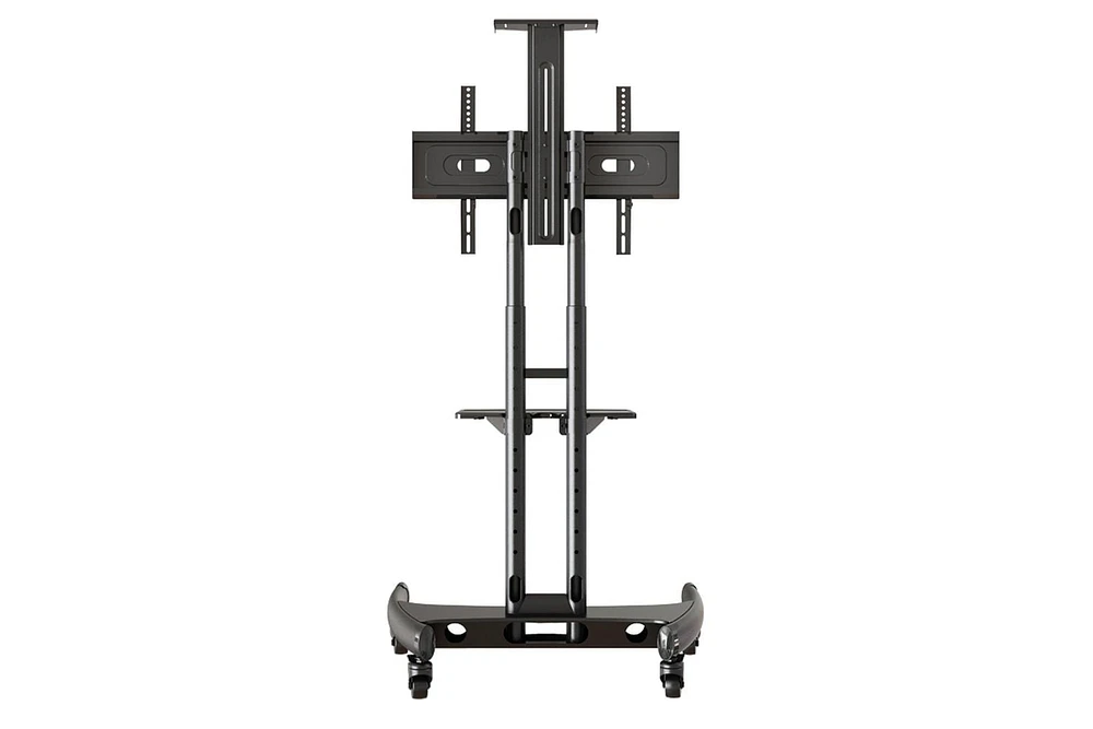 Rocelco VSTC 32"-70" Mobile Flat Screen, Monitor, A/V and TV Cart with A/V Component and Webcam Shelves