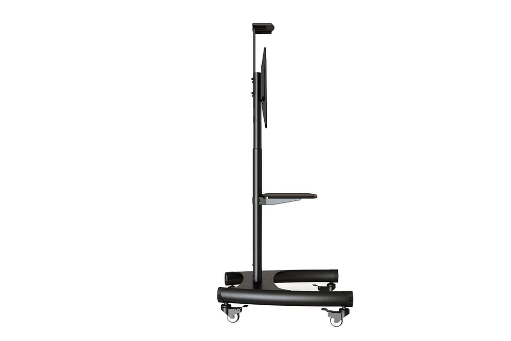 Rocelco VSTC 32"-70" Mobile Flat Screen, Monitor, A/V and TV Cart with A/V Component and Webcam Shelves