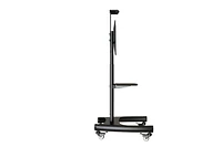 Rocelco VSTC 32"-70" Mobile Flat Screen, Monitor, A/V and TV Cart with A/V Component and Webcam Shelves