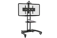 Rocelco VSTC 32"-70" Mobile Flat Screen, Monitor, A/V and TV Cart with A/V Component and Webcam Shelves