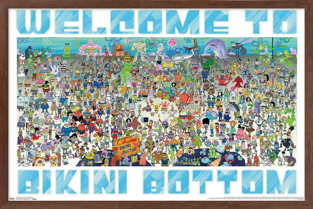 Nickelodeon Spongebob - Every Character Ever 19 Wall Poster, 22.375" x 34"