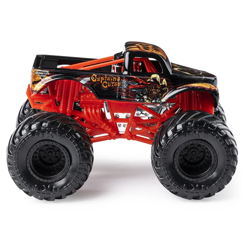 Monster Jam, Official Captain’s Curse 1:64 Scale Die-Cast Vehicle, Retro Rebels Series