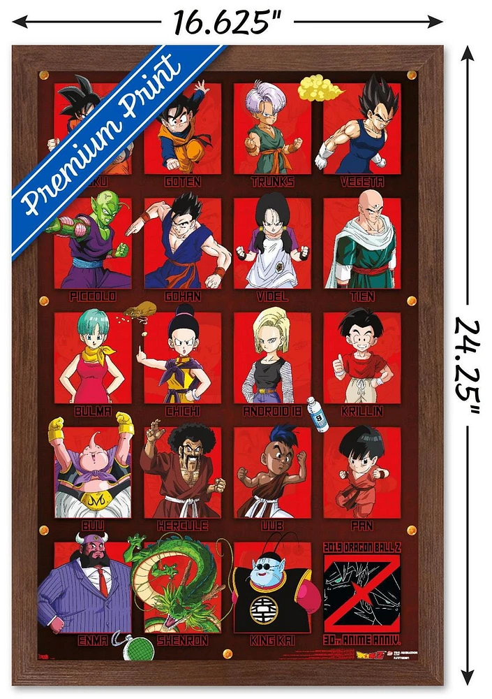 Dragon Ball Z - Anniversary Wall Poster, 14.725" x 22.375" Framed