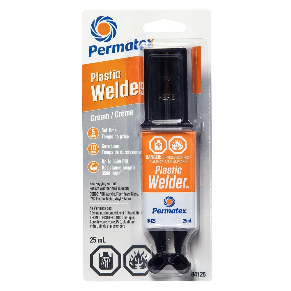 Permatex Plastic Welder Beige Adhesive, 25 mL