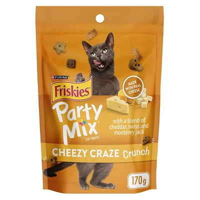 Friskies Party Mix Cheezy Craze Crunch, Cat Treats 170g, 170 g