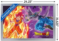 Dragon Ball: Super - Gods Battle Wall Poster, 22.375" x 34" Framed