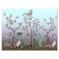 Designart Chinoiserie With Birds and Peonies II Canvas Wall Art