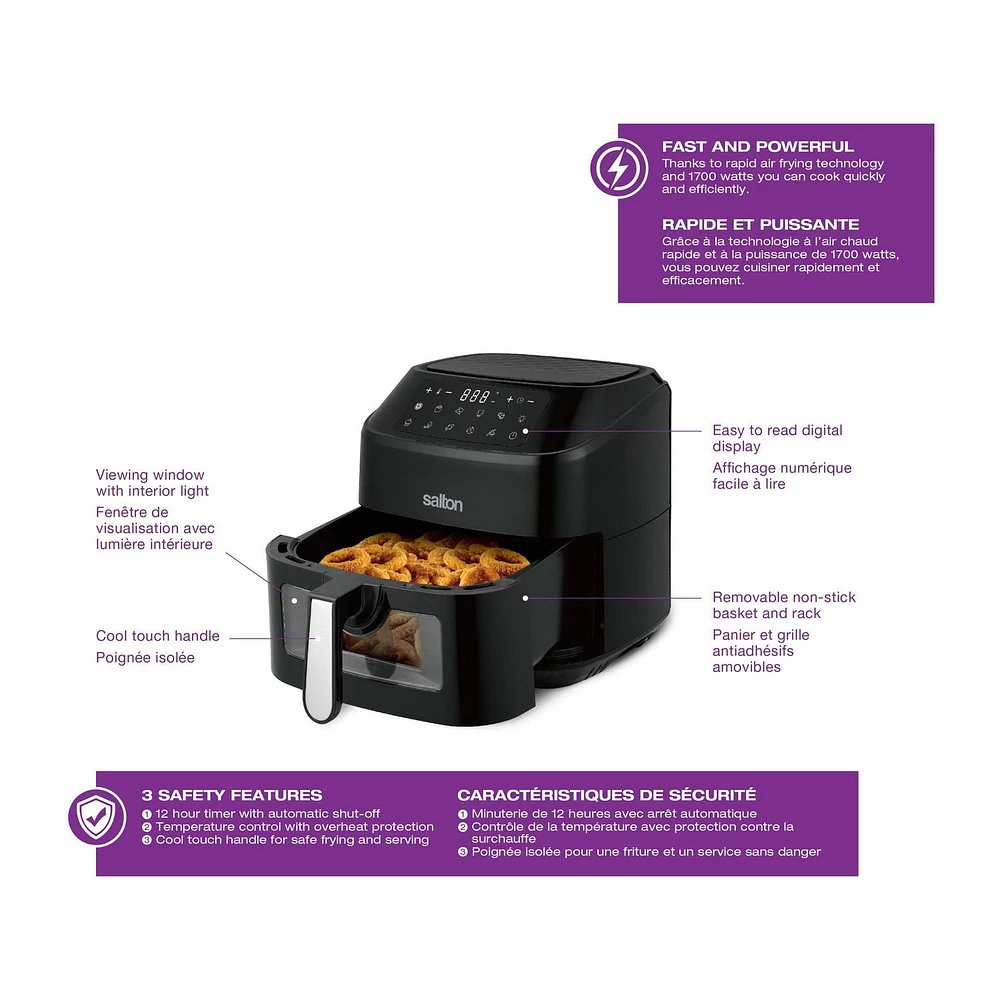 Salton XXL Digital Air Fryer 7.5L, 1700W, AF2101