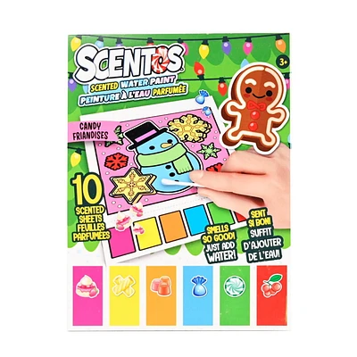 Scentos Christmas Scented Water Color Book - Candy, Water Color Book