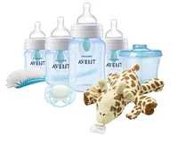 Anti-colic Baby Bottle with AirFree Vent Newborn Gift Set With Snuggle, Blue, SCD307/03