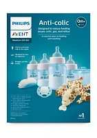 Anti-colic Baby Bottle with AirFree Vent Newborn Gift Set With Snuggle, Blue, SCD307/03