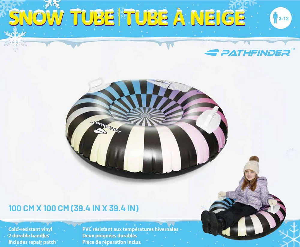 Pathfinder 39" / 100 cm Spiral Inflatable Snow Tube, for ages 3 – 12 years