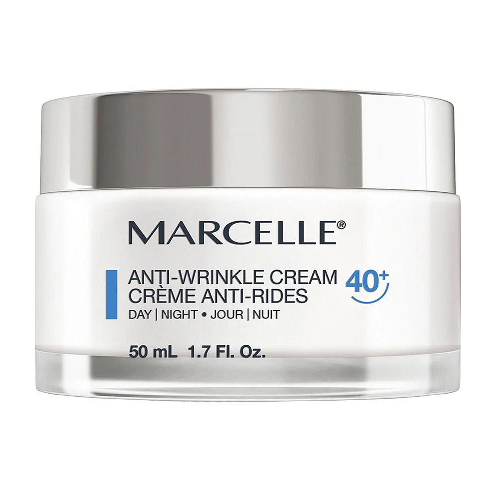 Marcelle Anti-Wrinkle Cream 40+ with Collagen, Hydrating. Smoothing. Revitalizing.