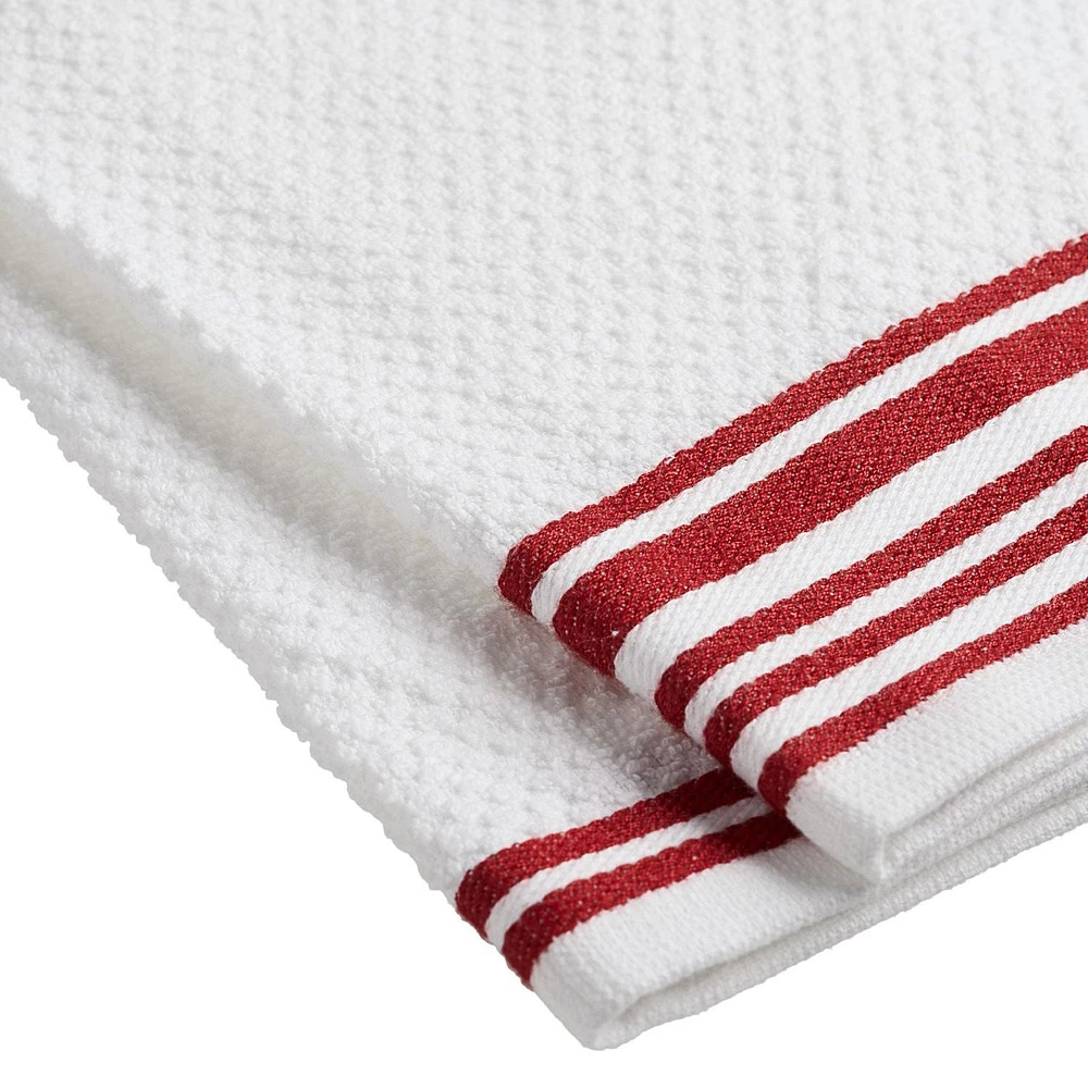 Mainstays 4-Pack 16"x26" Woven Kitchen Towel Set, Red Sedona, 4 Pack