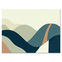 Designart Abstract Geometric Landscape With Hills Canvas Wall Art