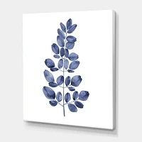 Designart Navy Blue Eucalyptus II Canvas Wall Art