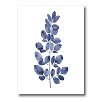 Designart Navy Blue Eucalyptus II Canvas Wall Art