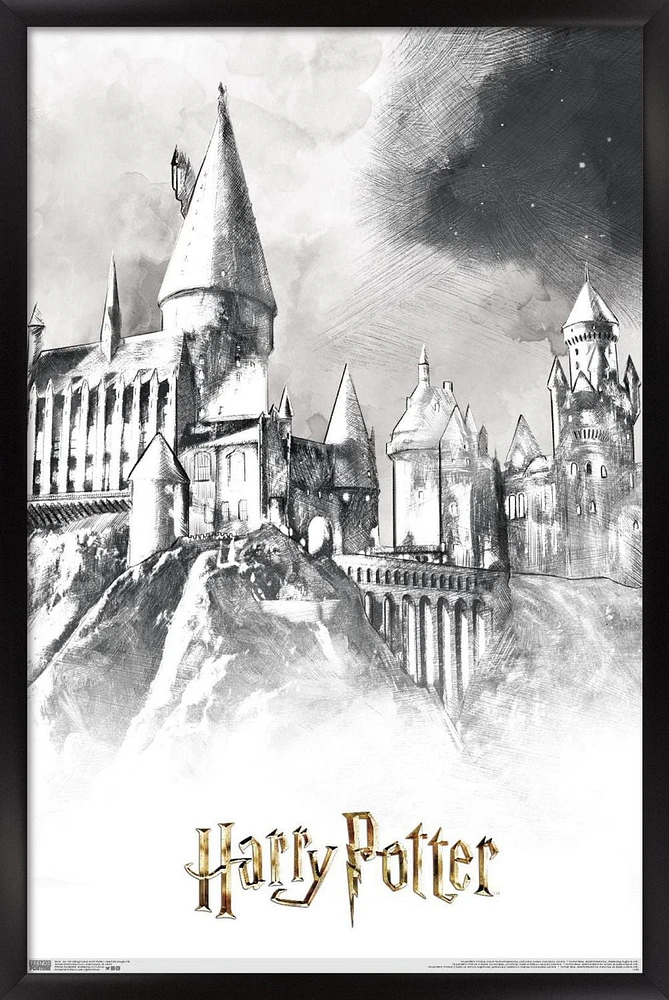 The Wizarding World: Harry Potter - Illustrated Hogwarts Wall Poster