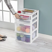 Sterilite 4 Drawer Locking Tower White