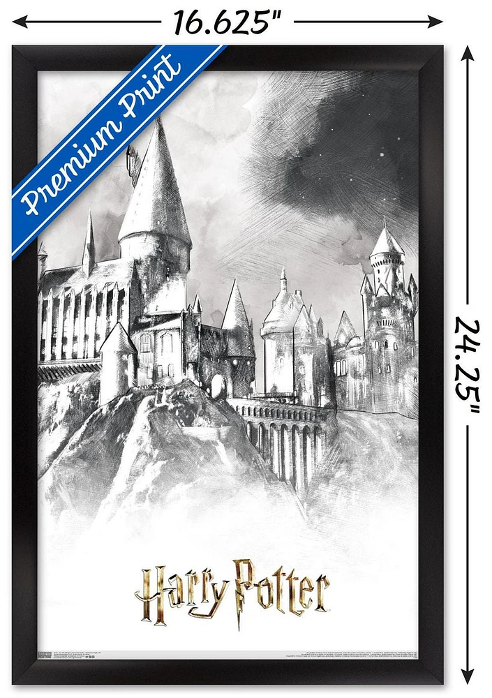 The Wizarding World: Harry Potter - Illustrated Hogwarts Wall Poster