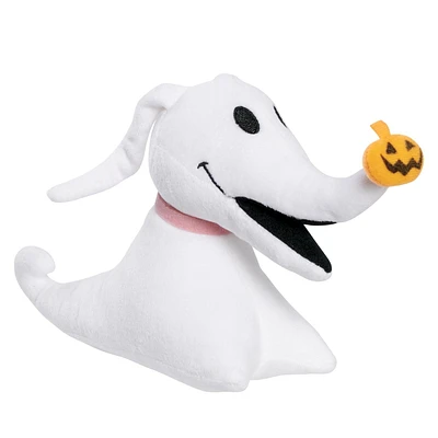 Petite peluche d’Halloween représentant Zéro du film « L’étrange Noël de M. Jack » de Tim Burton et Disney, jouets pour enfants de 3 ans et plus par Just Play