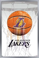 NBA Los Angeles Lakers - Drip Ball 20 Wall Poster, 22.375" x 34" Framed