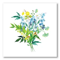 Designart Meadow Flowers Garland Canvas Wall Art