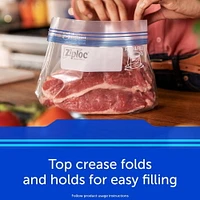 Ziploc® Freezer Bags with Stay Open Technology, Large