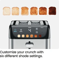 Chefman Smart Touch 2 Slice Digital Toaster, 6 Shade Settings, Bagel Mode - Stainless Steel, New, 2 Slice Toaster