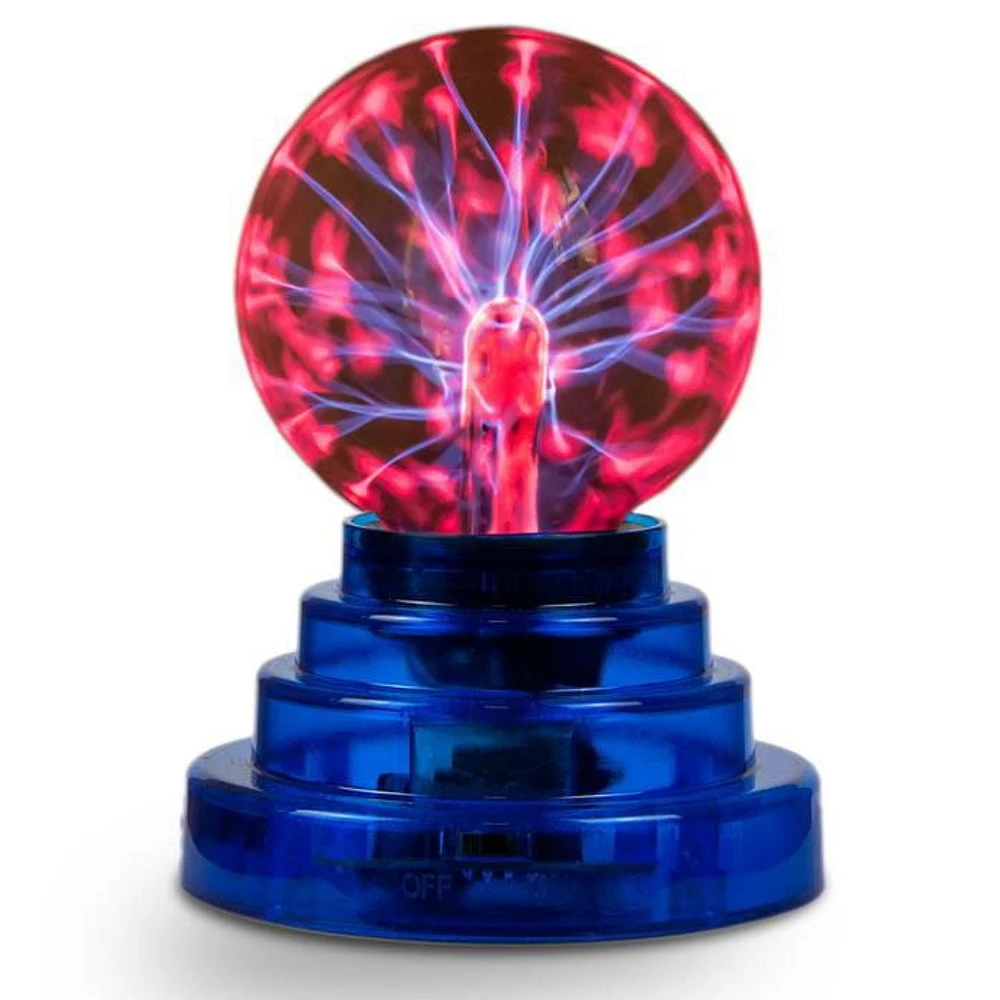 Tradeopia Premium Interactive 3″ Plasma Ball (USB) Purple Plasma Ball with Blue Base