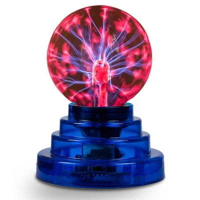 Tradeopia Premium Interactive 3″ Plasma Ball (USB) Purple Plasma Ball with Blue Base