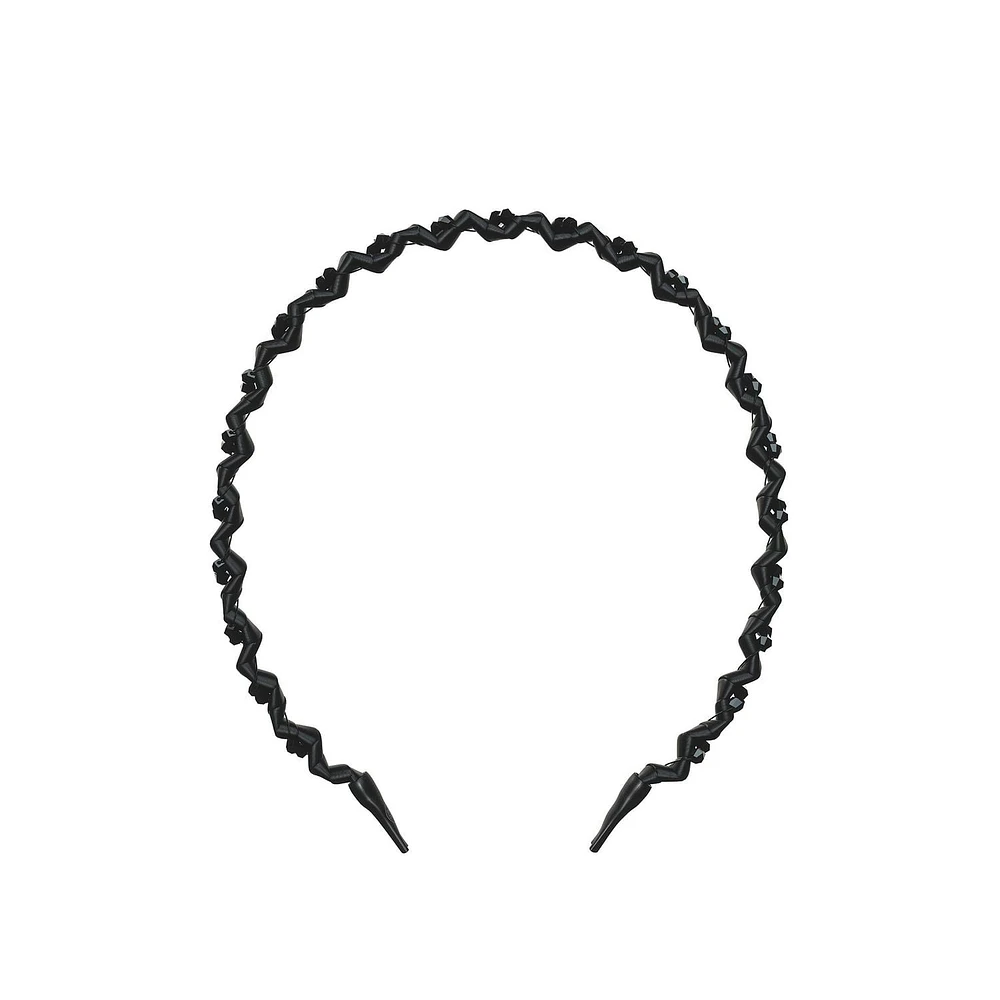 Invisibobble HAIRHALO Black Sparkle - le serre-tête ajustable