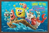 The SpongeBob Movie: Sponge On Run - Friends Wall Poster with Push Pins, 14.725" x 22.375"