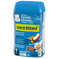 GERBER POWERBLEND Baby Cereal Apple Carrot Lentil & Oat, 208 g