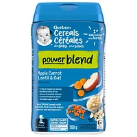 GERBER POWERBLEND Baby Cereal Apple Carrot Lentil & Oat, 208 g