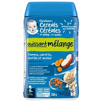 GERBER POWERBLEND Baby Cereal Apple Carrot Lentil & Oat, 208 g