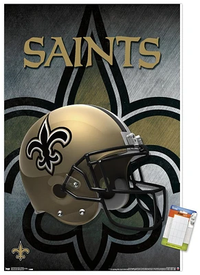 NFL New Orleans Saints - Helmet 16 Wall Poster, 22.375" x 34" Framed