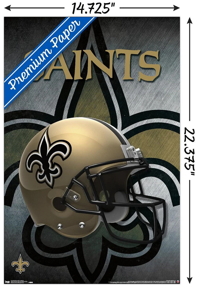 NFL New Orleans Saints - Helmet 16 Wall Poster, 22.375" x 34" Framed