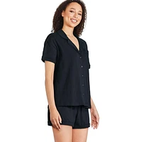 George Women's Notch Collar Pajama 2-Piece Set