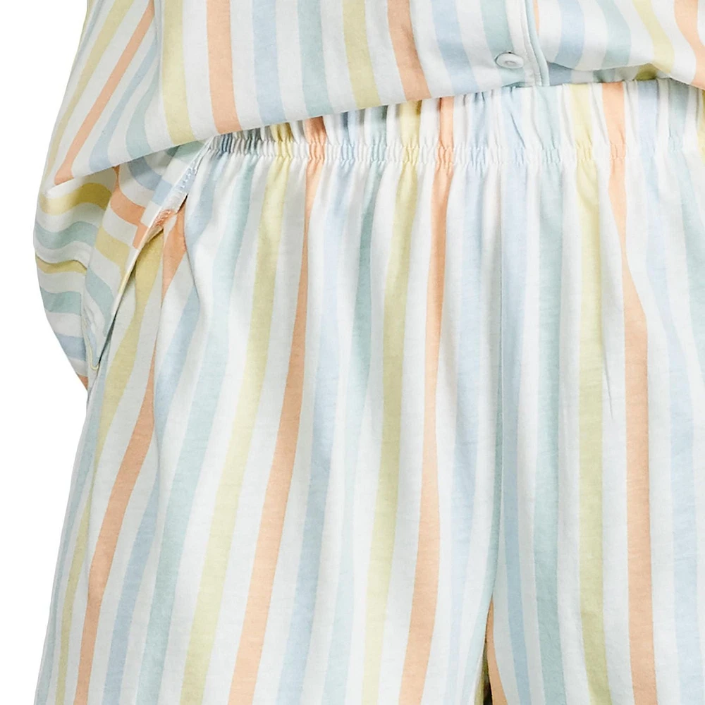Pyjama 2 pièces avec haut à col cranté George pour femmes Tailles TP–TTG