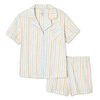 Pyjama 2 pièces avec haut à col cranté George pour femmes Tailles TP–TTG