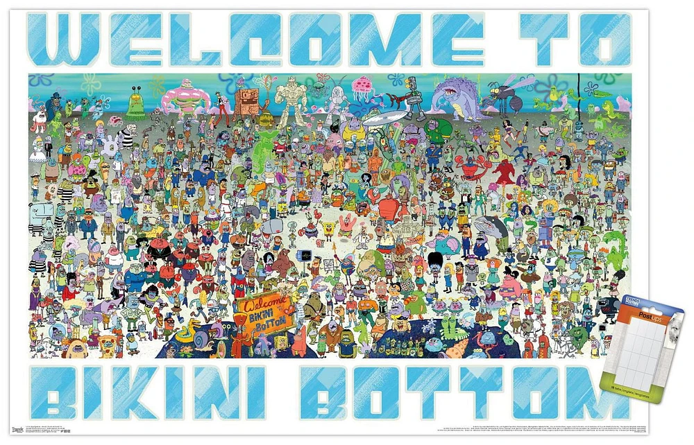 Nickelodeon Spongebob - Every Character Ever 19 Wall Poster, 22.375" x 34"