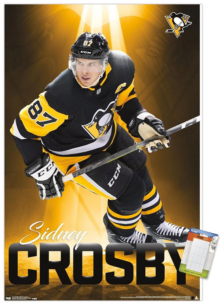 NHL Pittsburgh Penguins - Sidney Crosby 18 Wall Poster, 14.725" x 22.375" Framed