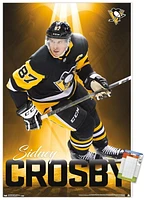 NHL Pittsburgh Penguins - Sidney Crosby 18 Wall Poster, 14.725" x 22.375" Framed