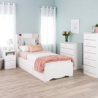 Prepac 16 in W x 24.5 in H x 15.5 in D Astrid 2-Drawer Nightstand