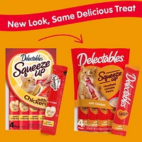 Friandise délectable pour chats au poulet Squeeze Up 4 x 14 g (paquet de 4)